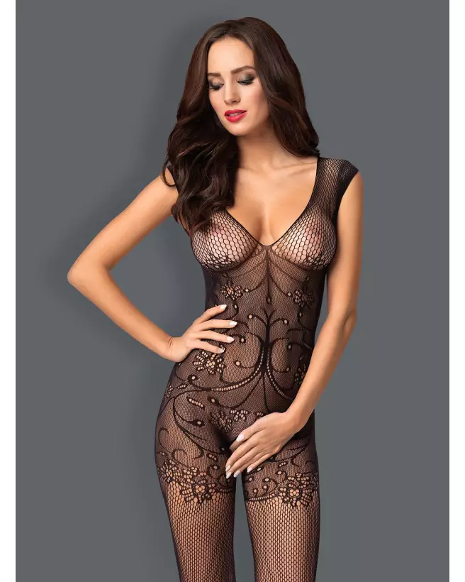 Photo du Bodystocking F234 Noir par Obsessive, lingerie élégante et séduisante-3
