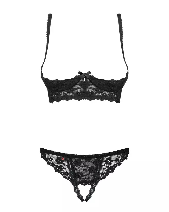 Photo de l'ensemble Letica noir par Obsessive, lingerie élégante et sensuelle-5