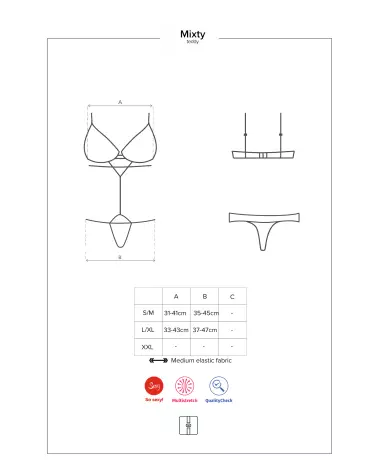 Photo du Mixty Body Noir Obsessive - Lingerie élégante et séduisante pour femme-7