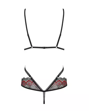 Body Megies noir et rouge par Obsessive - Lingerie élégante et séduisante-6