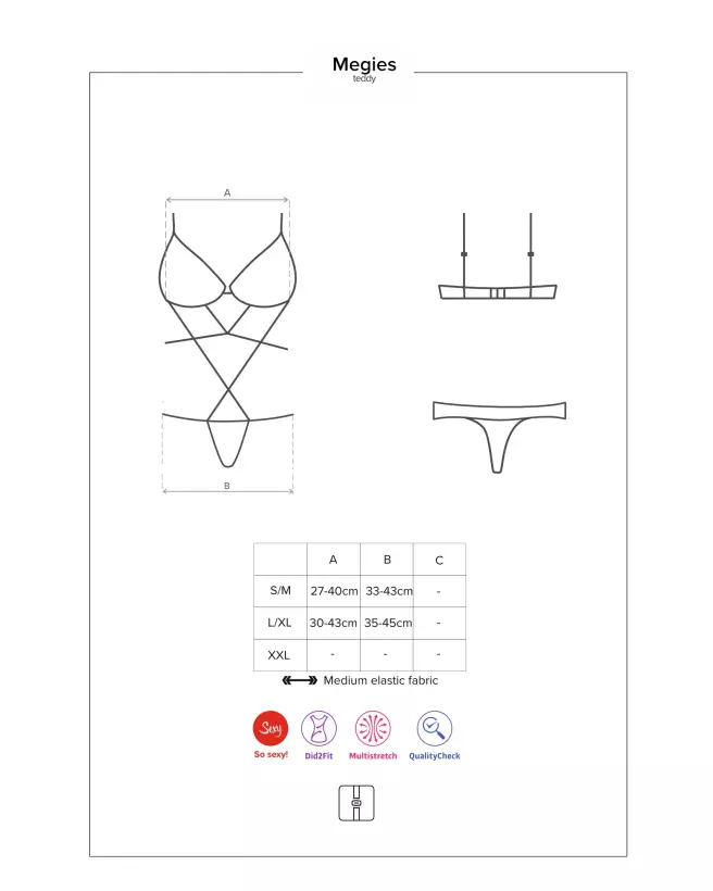 Body Megies noir et rouge par Obsessive - Lingerie élégante et séduisante-7