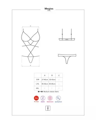 Body Megies noir et rouge par Obsessive - Lingerie élégante et séduisante-7