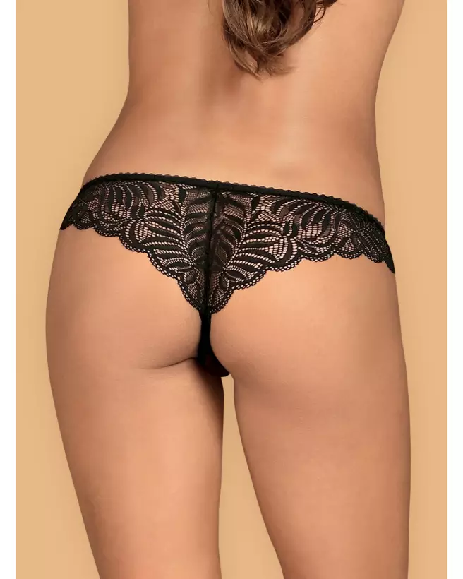 Image de Contica Tanga Ouvert Noir par Obsessive, lingerie érotique et séduisante-3