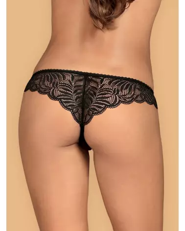 Image de Contica Tanga Ouvert Noir par Obsessive, lingerie érotique et séduisante-3