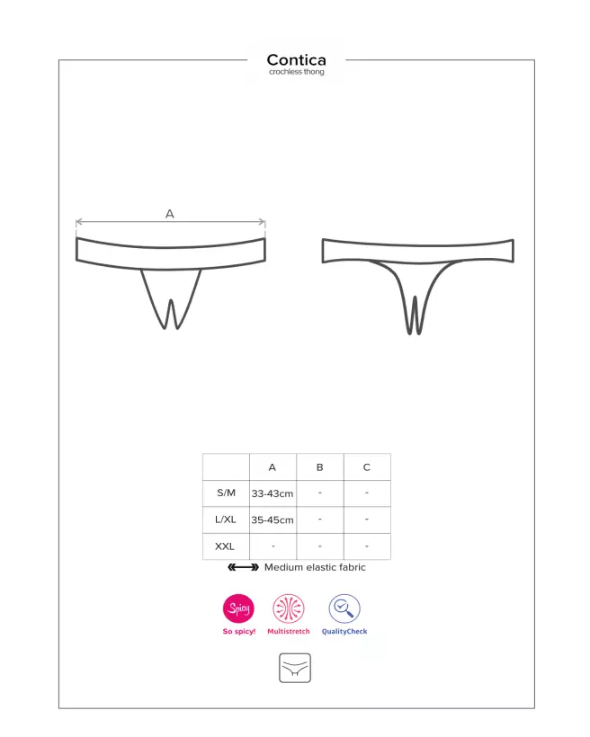 Image de Contica Tanga Ouvert Noir par Obsessive, lingerie érotique et séduisante-11