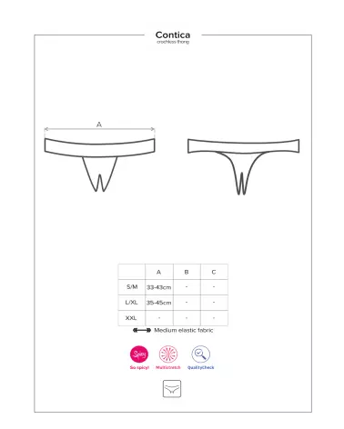 Image de Contica Tanga Ouvert Noir par Obsessive, lingerie érotique et séduisante-11