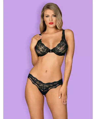 Ensemble Luvae 2 pièces noir Obsessive - Lingerie élégante et séduisante-4