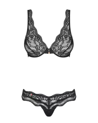 Ensemble Luvae 2 pièces noir Obsessive - Lingerie élégante et séduisante-6