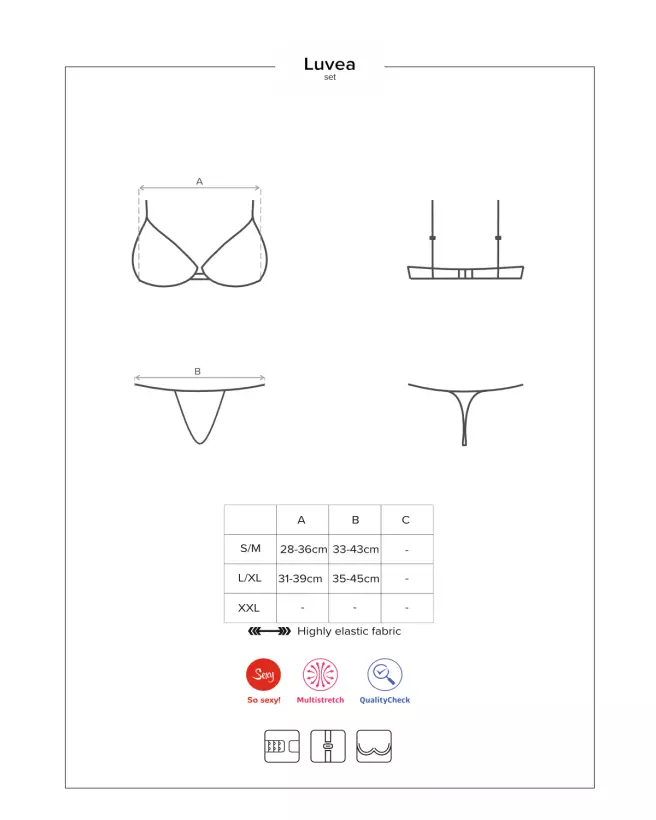 Ensemble Luvae 2 pièces noir Obsessive - Lingerie élégante et séduisante-7