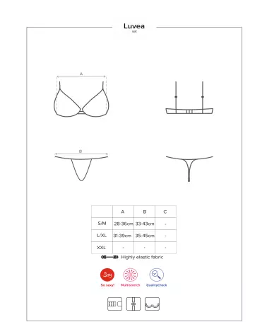 Ensemble Luvae 2 pièces noir Obsessive - Lingerie élégante et séduisante-7