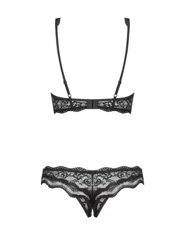 Ensemble Luvae 2 pièces noir Obsessive, lingerie ouverte élégante-6