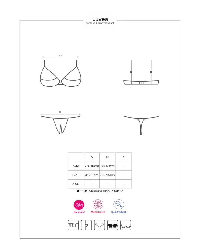 Ensemble Luvae 2 pièces noir Obsessive, lingerie ouverte élégante-7