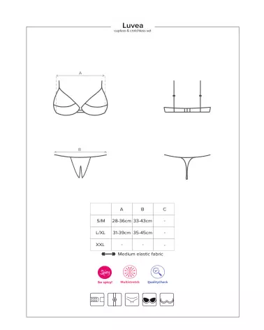 Ensemble Luvae 2 pièces noir Obsessive, lingerie ouverte élégante-7
