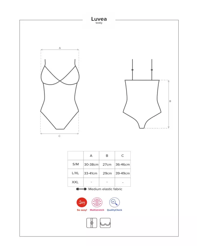Body Luvae Noir Obsessive - Lingerie Élégante et Confortable-7