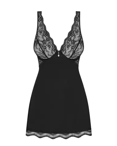 Babydoll Luvae Noir par Obsessive - Lingerie élégante et séduisante-5
