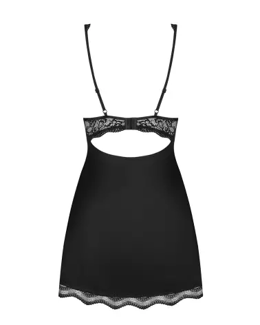 Babydoll Luvae Noir par Obsessive - Lingerie élégante et séduisante-6