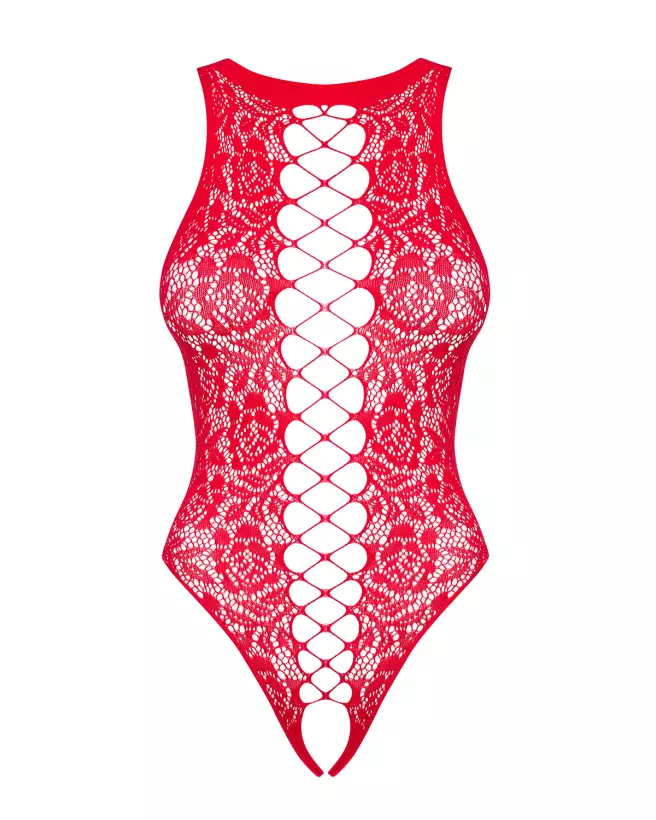 Body Ouvert Rouge B120 Obsessive en Lingerie Sexy-5