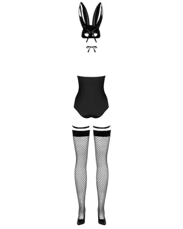 Costume sexy de lapin noir Obsessive pour soirées thématiques et moments séduisants-6
