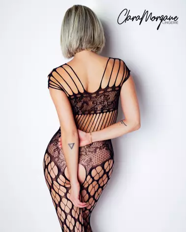 Bodystocking entrelacé Clara Morgane en lingerie élégante et sensuelle-2