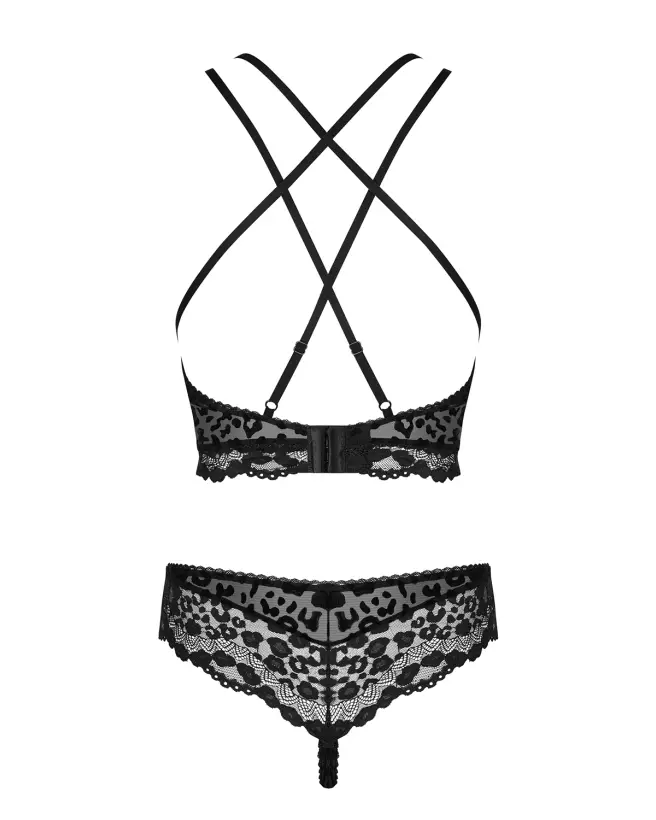 Photo de l'ensemble Guilly 2 pcs noir par Obsessive, lingerie élégante et confortable-6