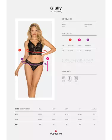 Photo de l'ensemble Guilly 2 pcs noir par Obsessive, lingerie élégante et confortable-7