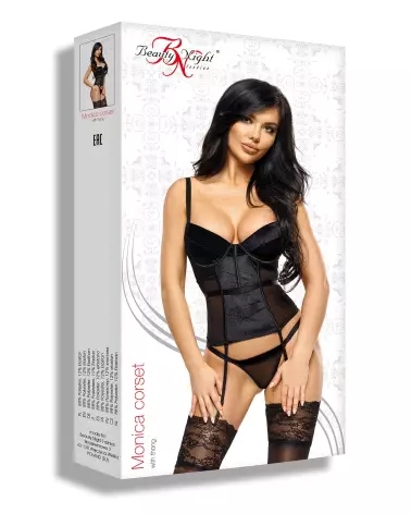 Photo du Monica Corset Noir par Beauty Night, Guêpière élégante et séduisante-6