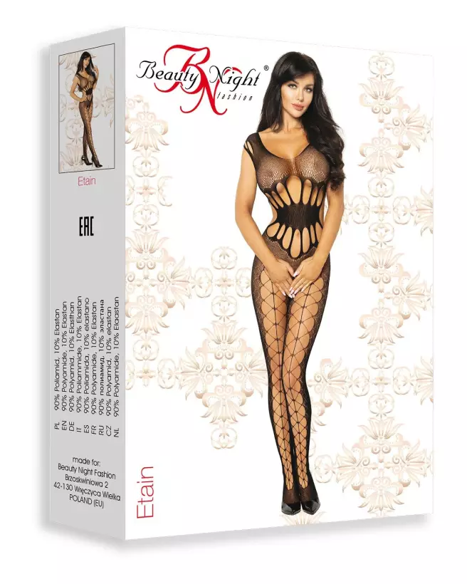 Image de Bodystocking Noir Etain par Beauty Night en lingerie élégante-4