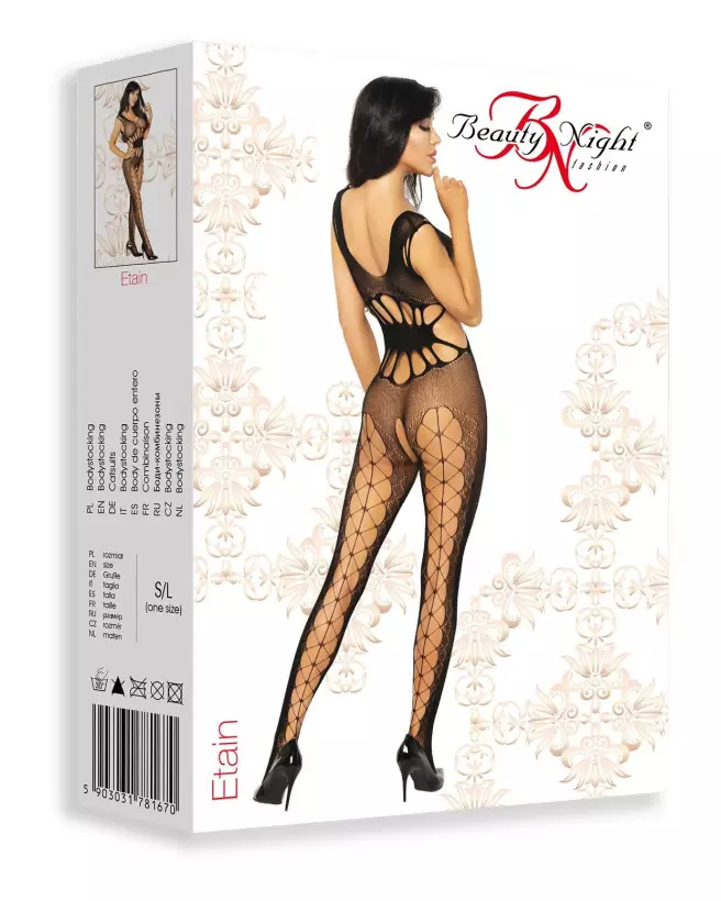 Image de Bodystocking Noir Etain par Beauty Night en lingerie élégante-5