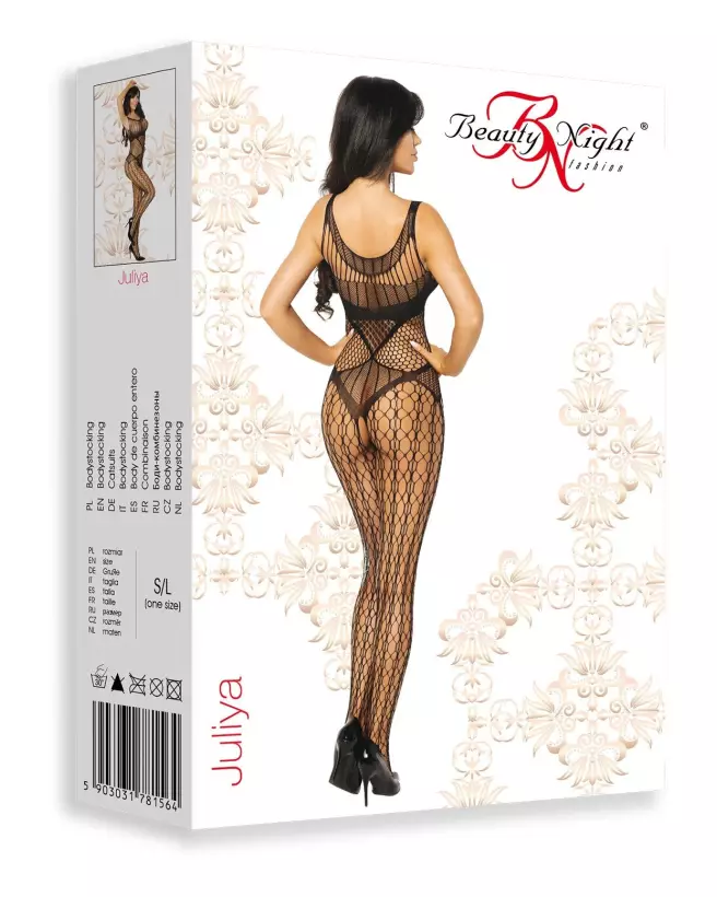 Juliya Bodystocking Noir par Beauty Night - Lingerie Élégante et Sensuelle-3