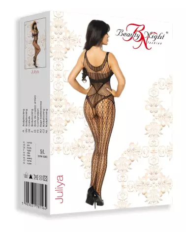 Juliya Bodystocking Noir par Beauty Night - Lingerie Élégante et Sensuelle-3