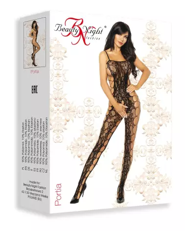 Portia Bodystocking Noir Beauty Night en maille fine élégante-4