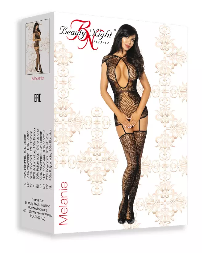 Melanie Bodystocking Noir Beauty Night en Résille Lingerie Sexy-4