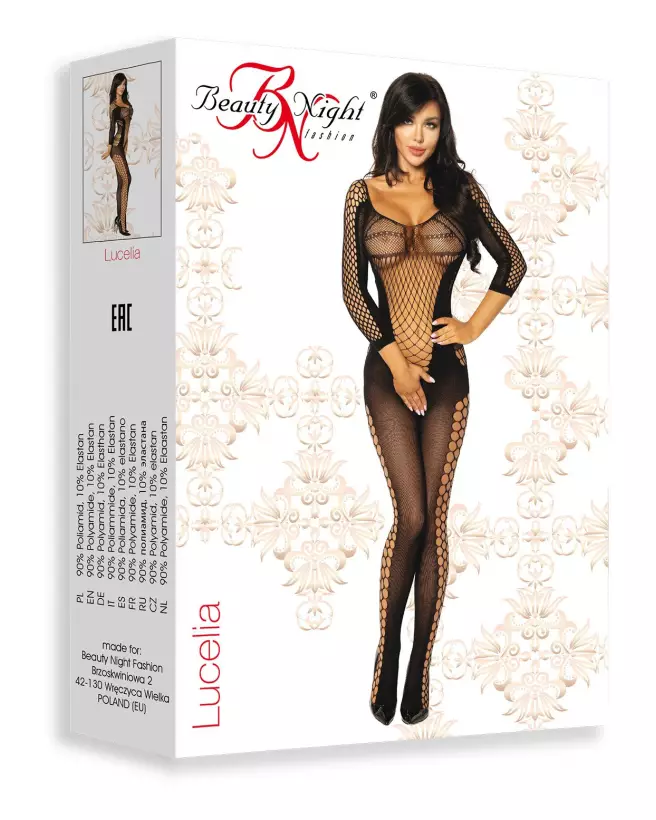 Image du Lucelia Bodystocking Noir par Beauty Night - élégance et séduction en lingerie fine-6