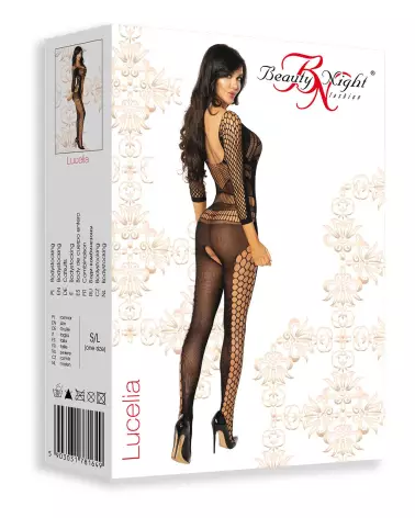 Image du Lucelia Bodystocking Noir par Beauty Night - élégance et séduction en lingerie fine-7