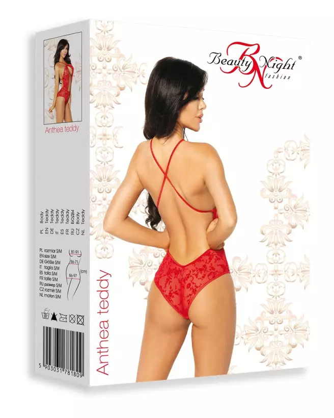 Body Anthea Rouge de Beauty Night, lingerie sensuelle et élégante-6