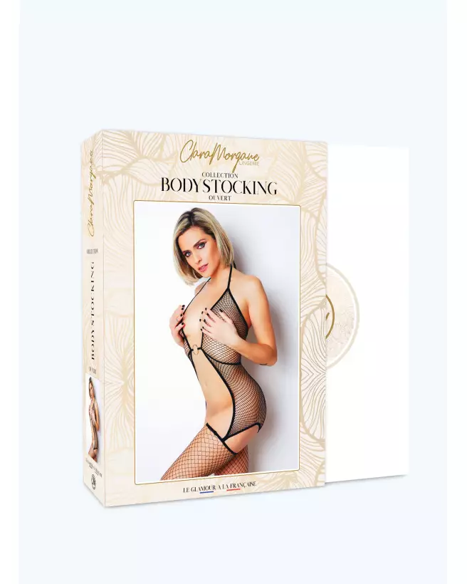 Bodystocking Numéro 4 Clara Morgane en tenue élégante et sensuelle-3