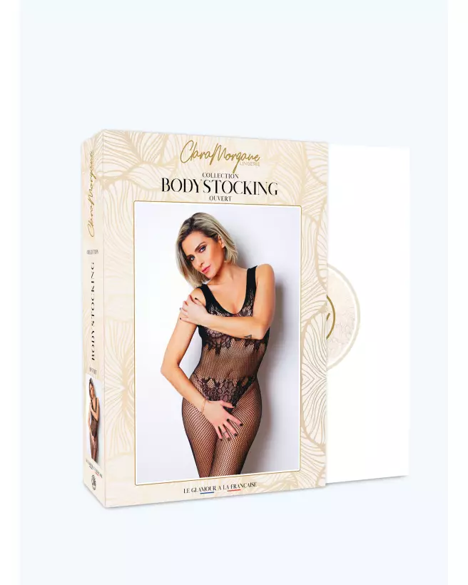 Image Bodystocking Numéro 8 Clara Morgane Lingerie, tenue élégante et séduisante-3