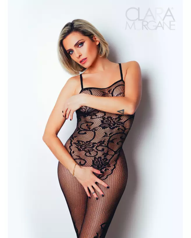 Bodystocking Numéro 13 Clara Morgane en résille élégante-1
