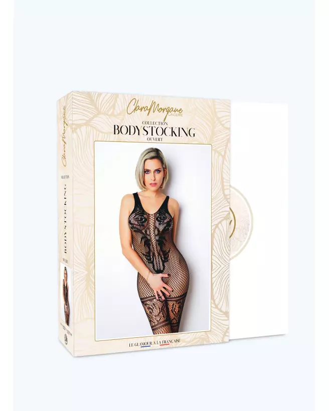 Bodystocking Numéro 14 Clara Morgane en tenue élégante et sensuelle-3