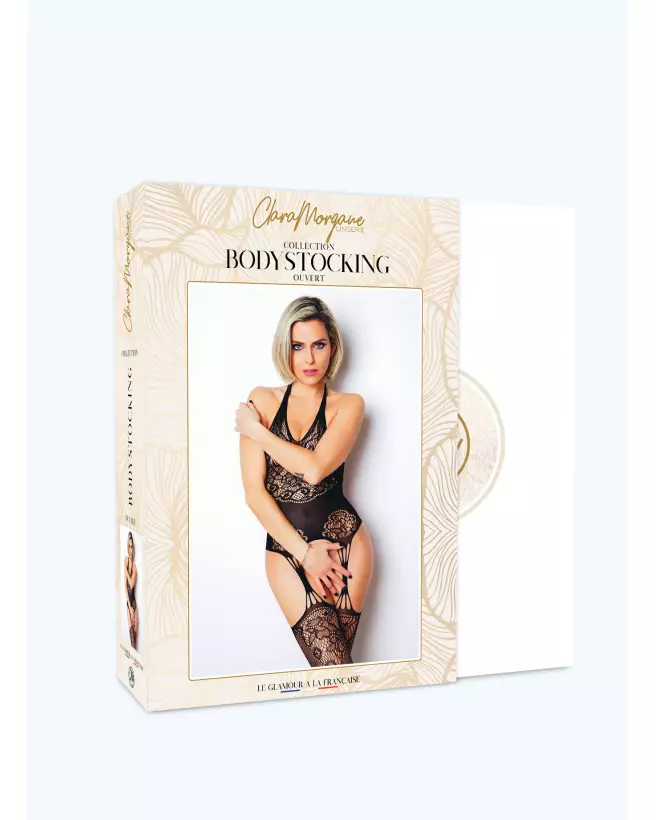 Bodystocking N°15 Clara Morgane en dentelle noire-3