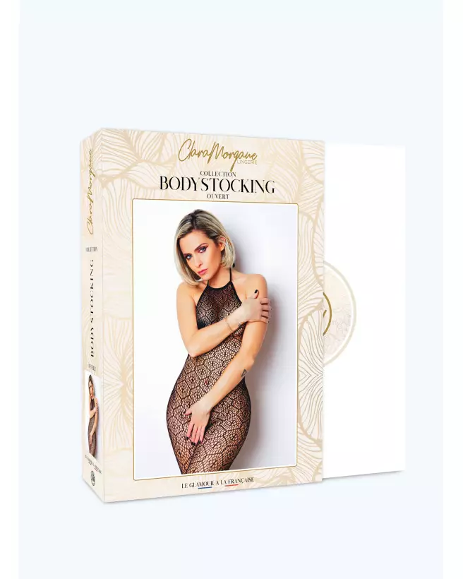 Image du Bodystocking Le Numéro 17 par Clara Morgane Lingerie, tenue sensuelle et élégante-3