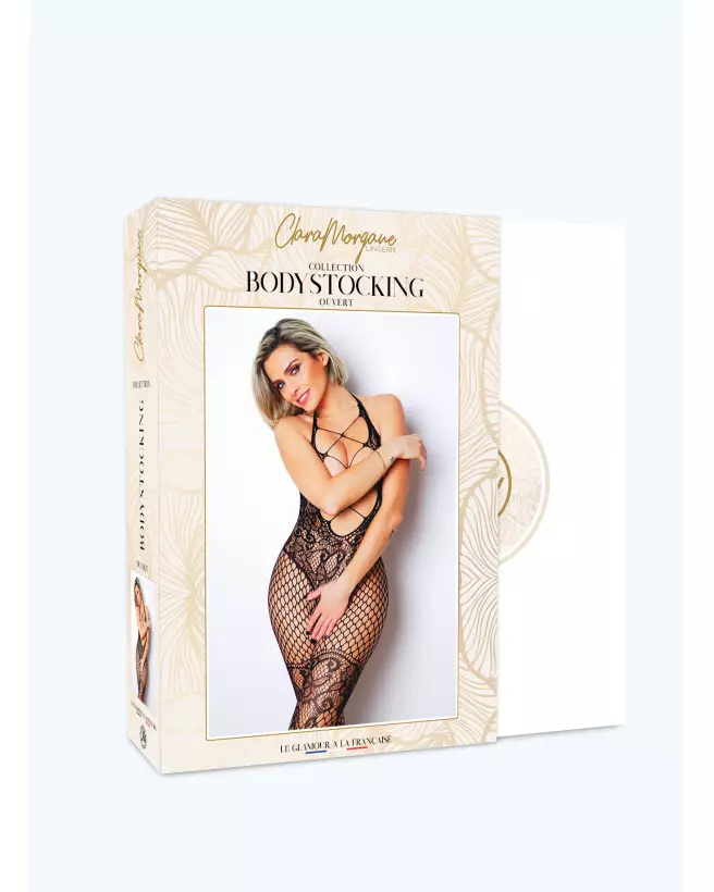Bodystocking Le Numéro 18 de Clara Morgane Lingerie en modèle élégant-3
