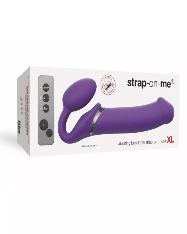 STRAP-ON 3 MOTEURS –  M / L / XL  –  3 couleurs au choix Noir / Violet ou Vanille - image 17