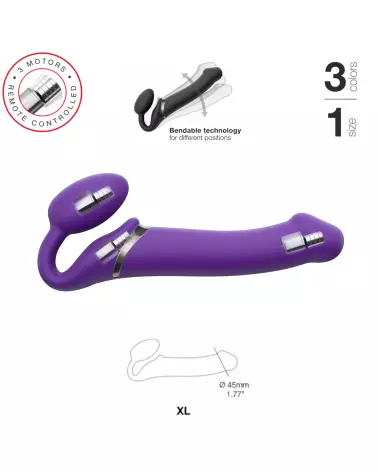 STRAP-ON 3 MOTEURS –  M / L / XL  –  3 couleurs au choix Noir / Violet ou Vanille - image 18