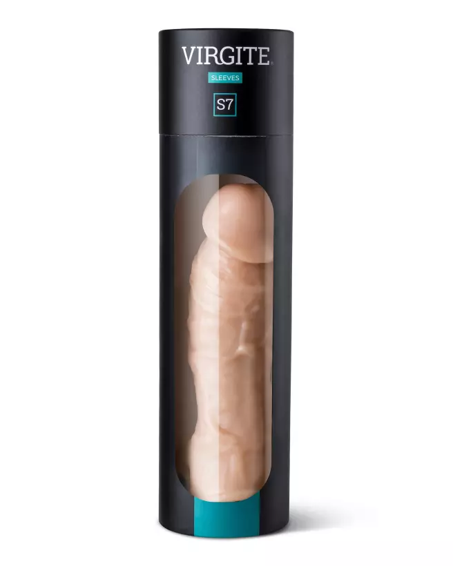 Image de la gaine pénienne REALISTIC SLEEVE S7 de Virgite, texture réaliste et durable pour amélioration de performance-2