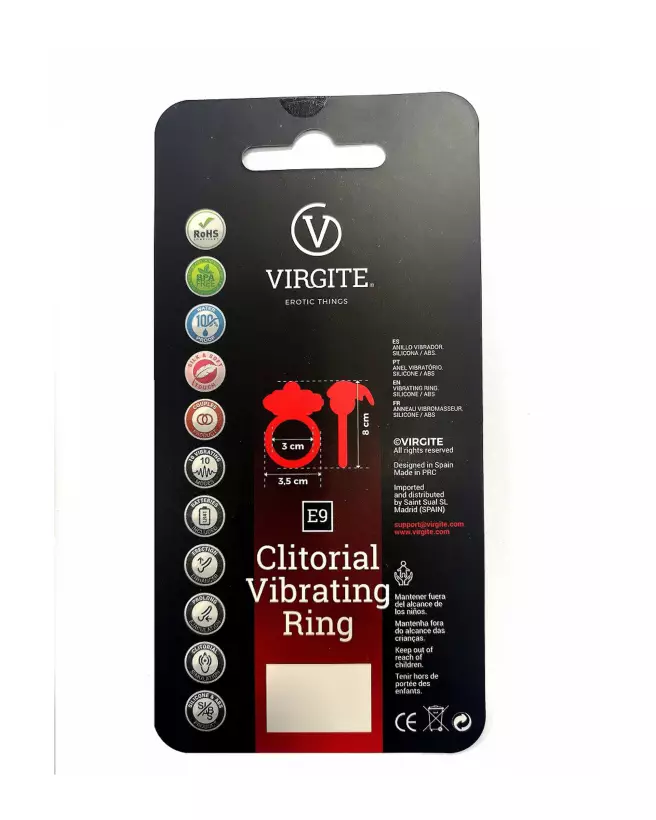 Image de l'Anneau Vibrant E9 Noir Virgite pour amélioration endurance et plaisir-2