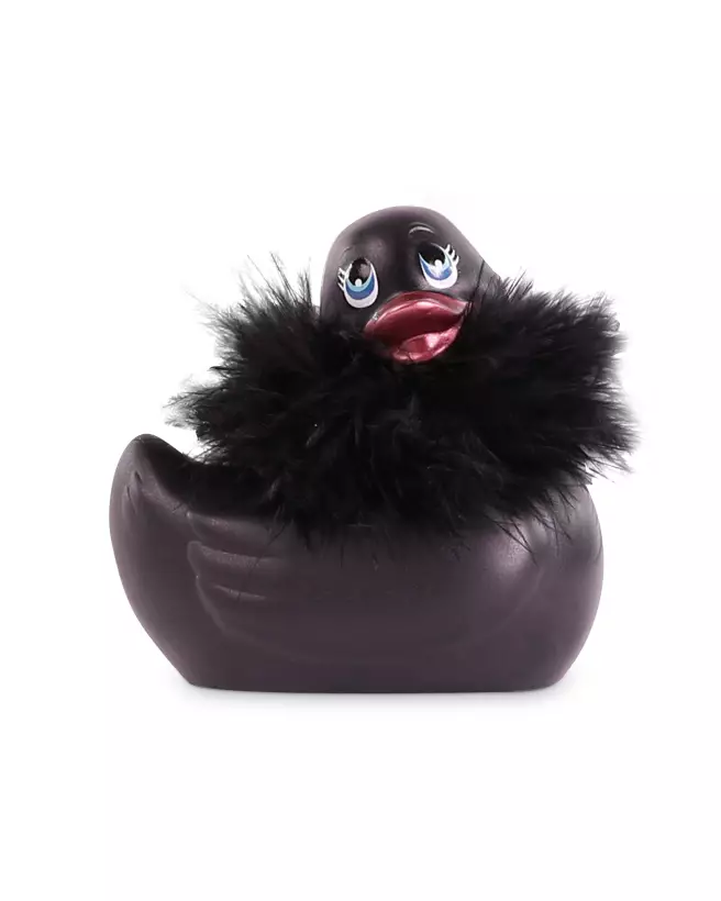 I Rub My Duckie 2.0 Paris Noir par Big Teaze Toys, canard vibrant noir élégant-1