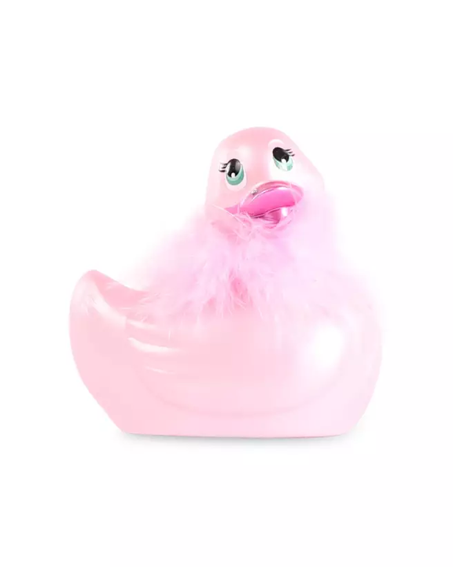 I Rub My Duckie 2.0 Paris Rose par Big Teaze Toys, canard vibrant rose élégant-1