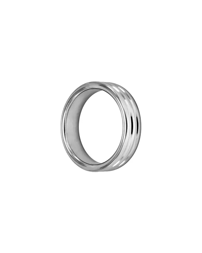 Image LOCKED THREE LINES RING 40 MM - Anneau Pénien de Haute Qualité-1