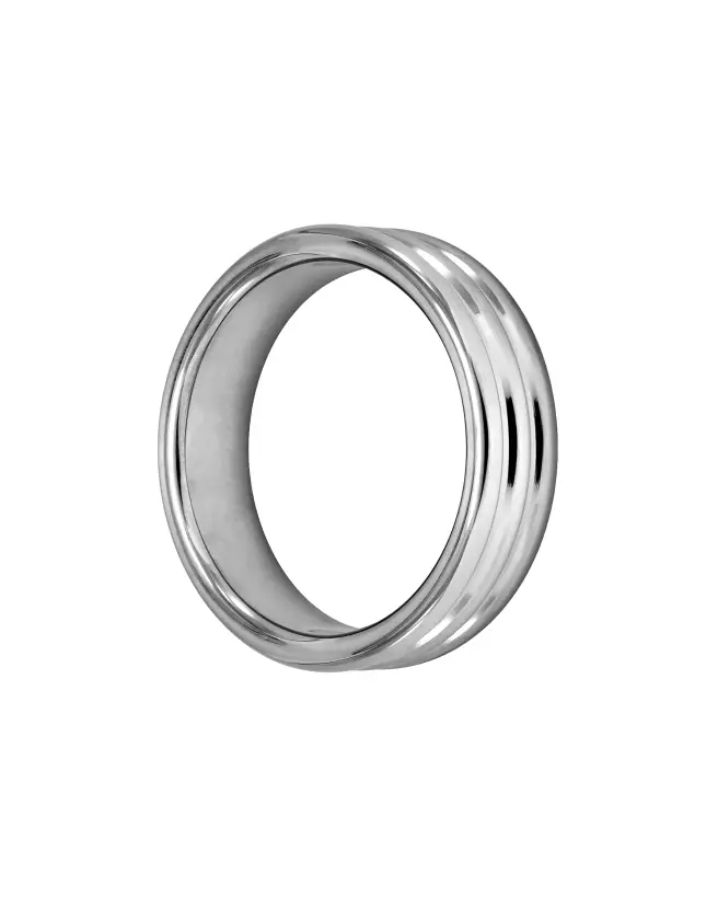 Image LOCKED THREE LINES RING 40 MM - Anneau Pénien de Haute Qualité-2